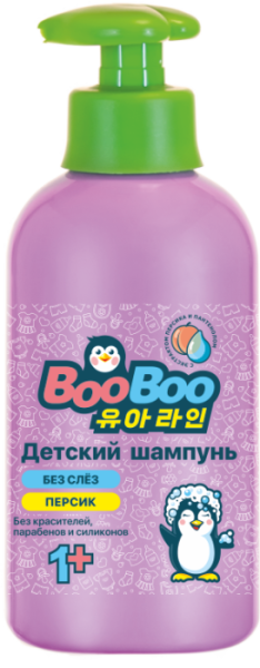 Детский шампунь с ароматом персика, BooBoo, 500мл