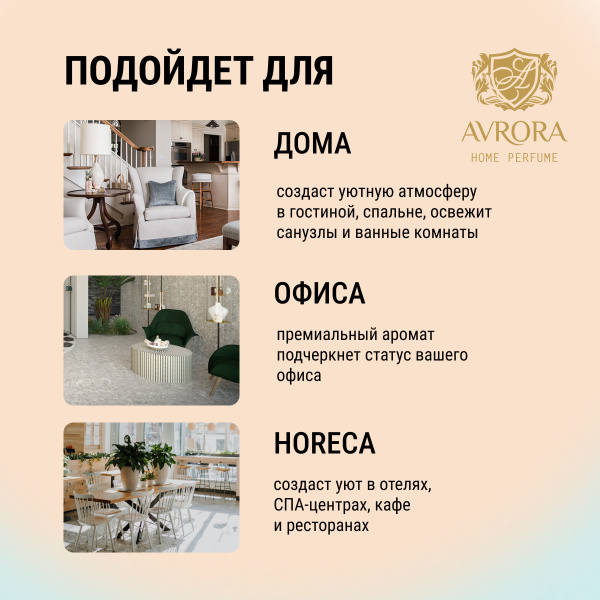 "Avrora Home Perfume"  Аромадиффузор  «Mandarin», 100мл.