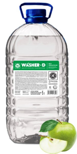 Гель для мытья посудыс ароматом яблока Washer-D 5000мл