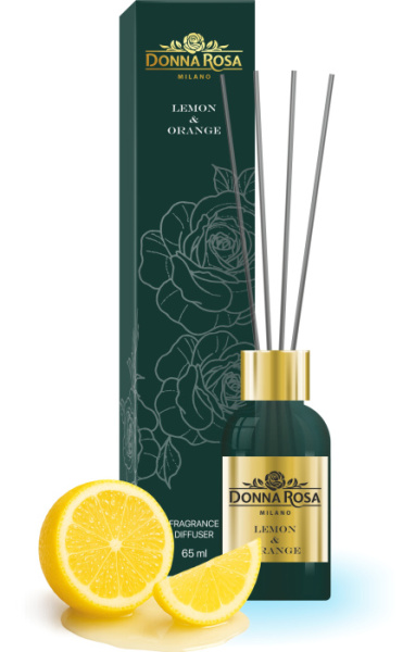  Аромадиффузор "Lemon & Orange", "Donna Rosa", 65мл.
